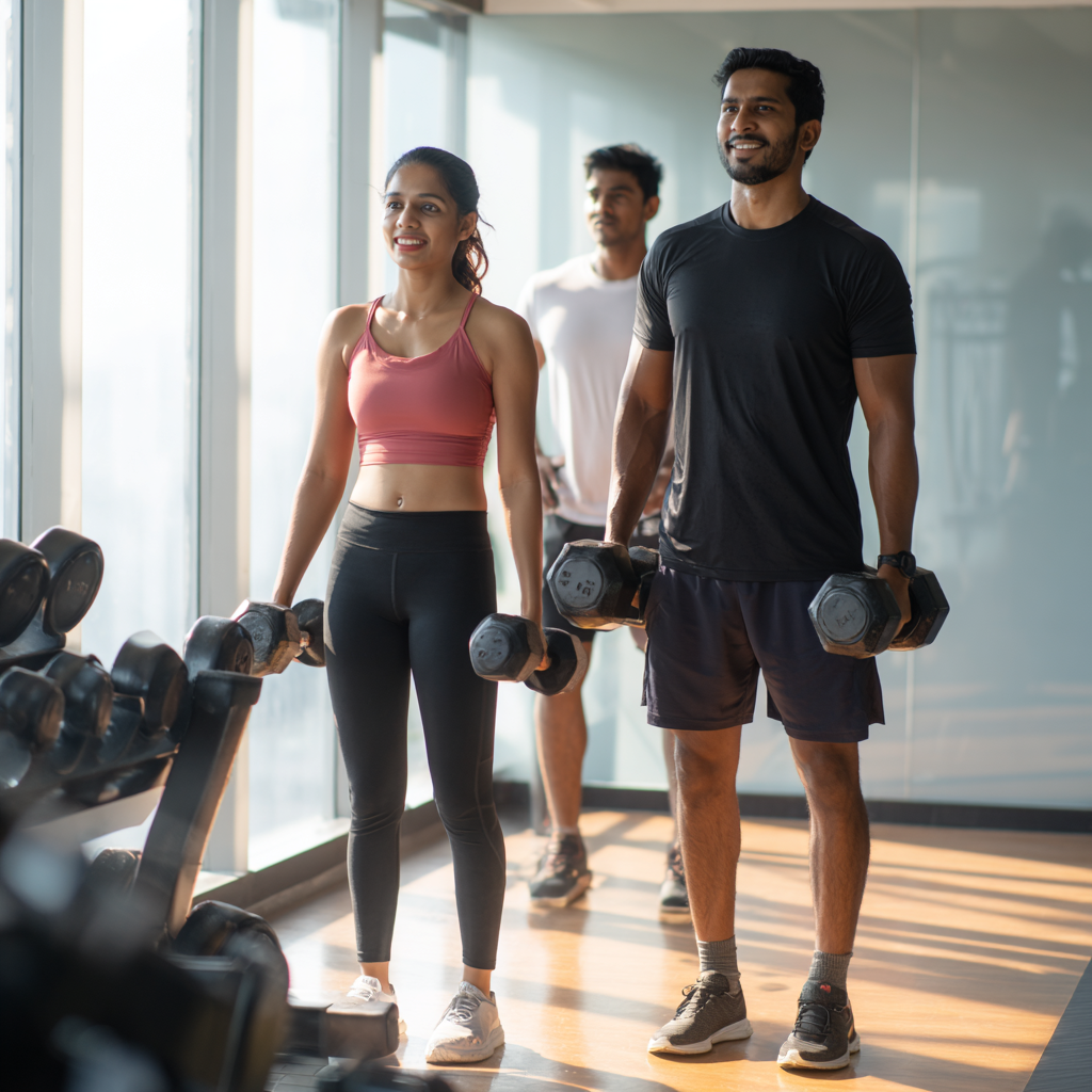 Treino de força em ginásio